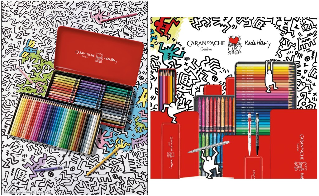 Above: The Keith Haring collection from Caran d’Ache includes writing, colouring and drawing instruments.