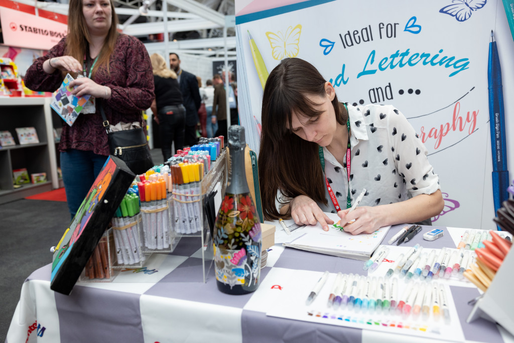 Above: Pentel will be demonstrating lettering with its product range on its stand.